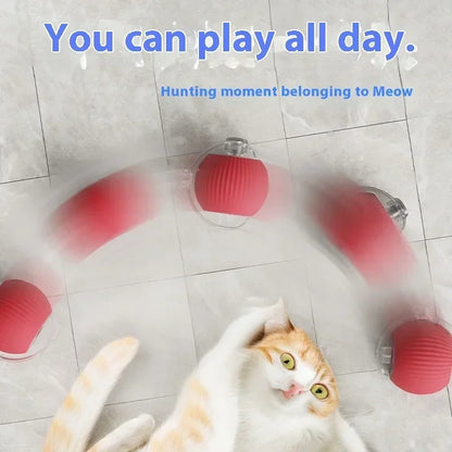 Smart Rolling Cat Toy: Electric, Interactive Ball Keeps Kitty Entertained! USB Rechargeable - Automatic Playtime & Teasing.