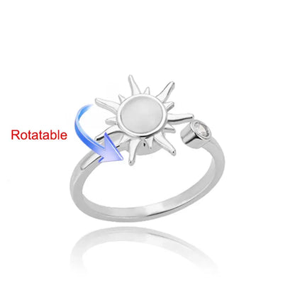 Four-Leaf Clover Rotating Anxiety Ring – Elegant Gold Stainless Steel Fidget Jewelry for Women NNOS