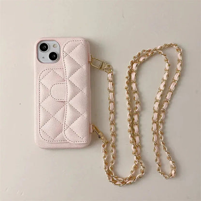 Luxury Geometric Leather Crossbody Phone Case NNOS