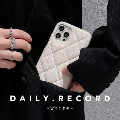 Luxury Geometric Leather Crossbody Phone Case NNOS