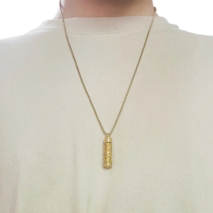 Luxurious Golden Stainless Steel Aromatherapy Necklace Diffuser - Elevate Your Scent Experience with Essential Oils and Perfumes product image