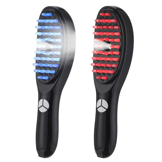 Electric Spray Massage Comb for Hair Growth Vibration Head Brush LED Anti-Hair Loss Scalp Liquid Medicine Atomizing Comb for Short, Eye-Catching Advertising