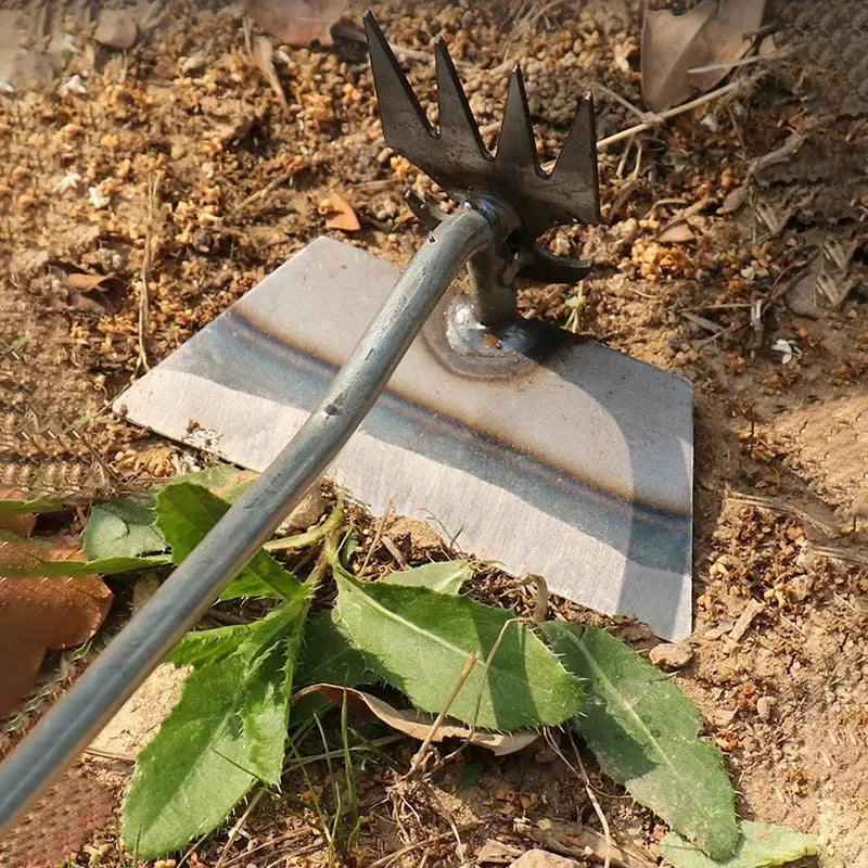 🌿 2-in-1 Garden Weeder & Rake – Crescent Hoe with 4/5/6/11 Teeth | Summer Gardening Essential NNOS