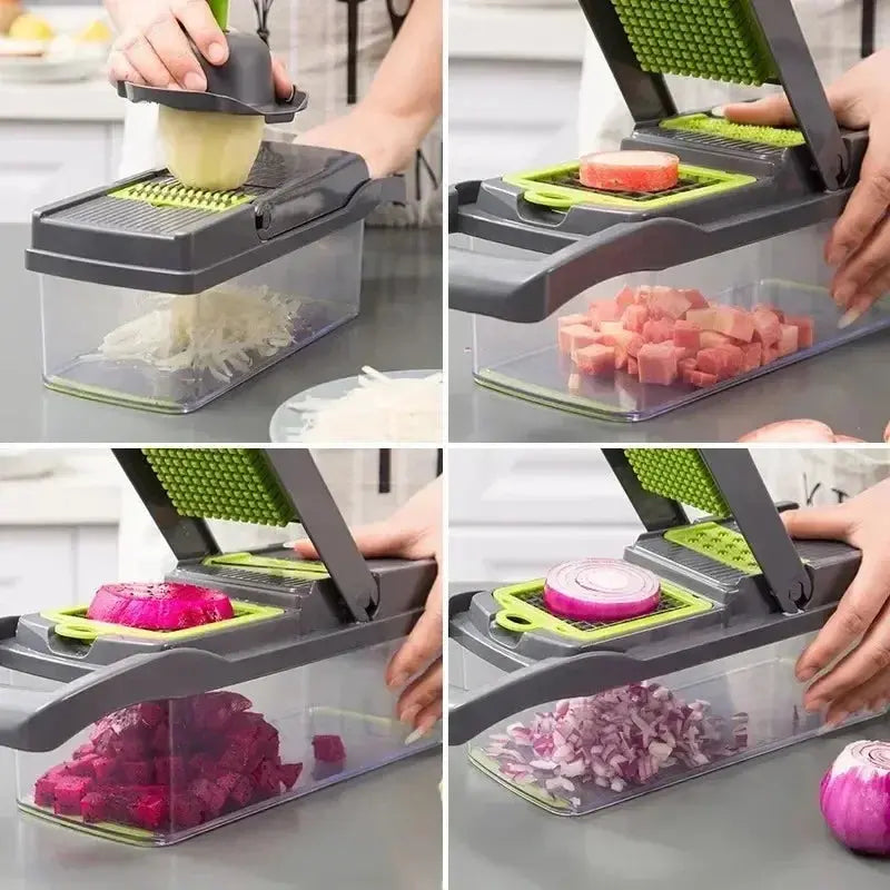 14-in-1 Multifunctional Vegetable Chopper and Slicer for Efficient Food Preparation