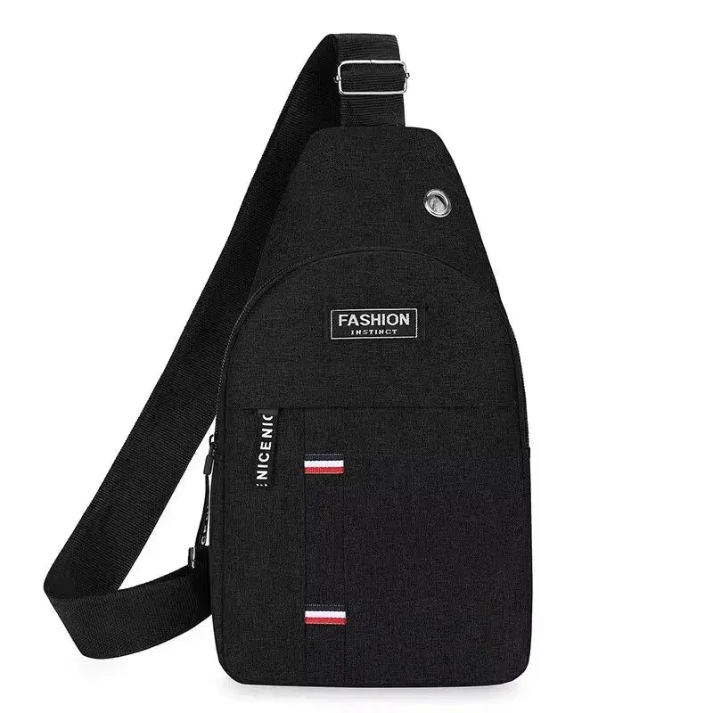 Men's Fashionable Chest Bag Large Capacity One Shoulder Crossbody Outdoor Sports Leisure Small Shoulder Bag NNOS