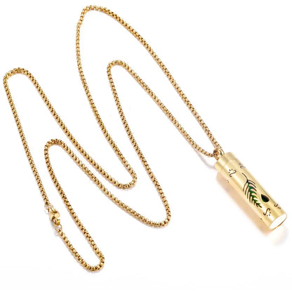 Luxurious Golden Stainless Steel Aromatherapy Necklace Diffuser - Elevate Your Scent Experience with Essential Oils and Perfumes