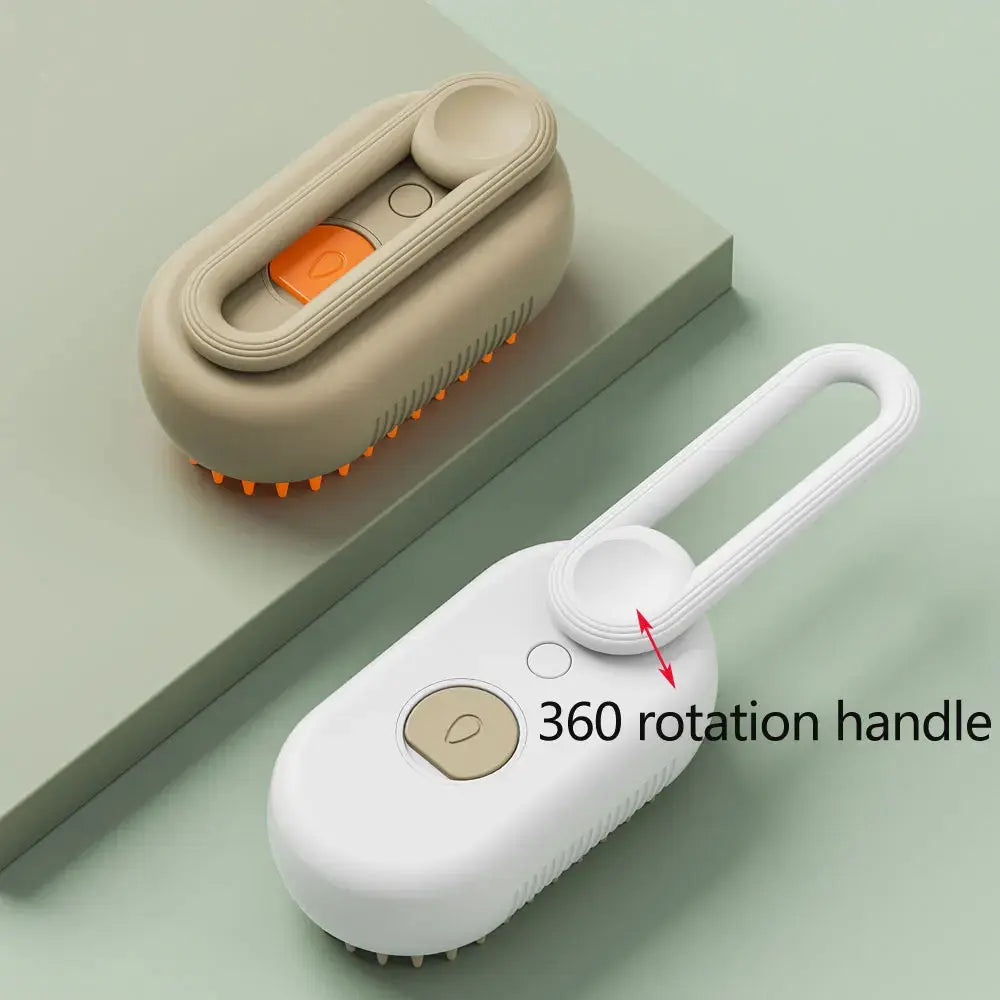 Rechargeable 3-in-1 Cat Grooming Brush Steamy Electric Self-Cleaning Spray Massage Pet Comb for Removing Loose Hair NNOS