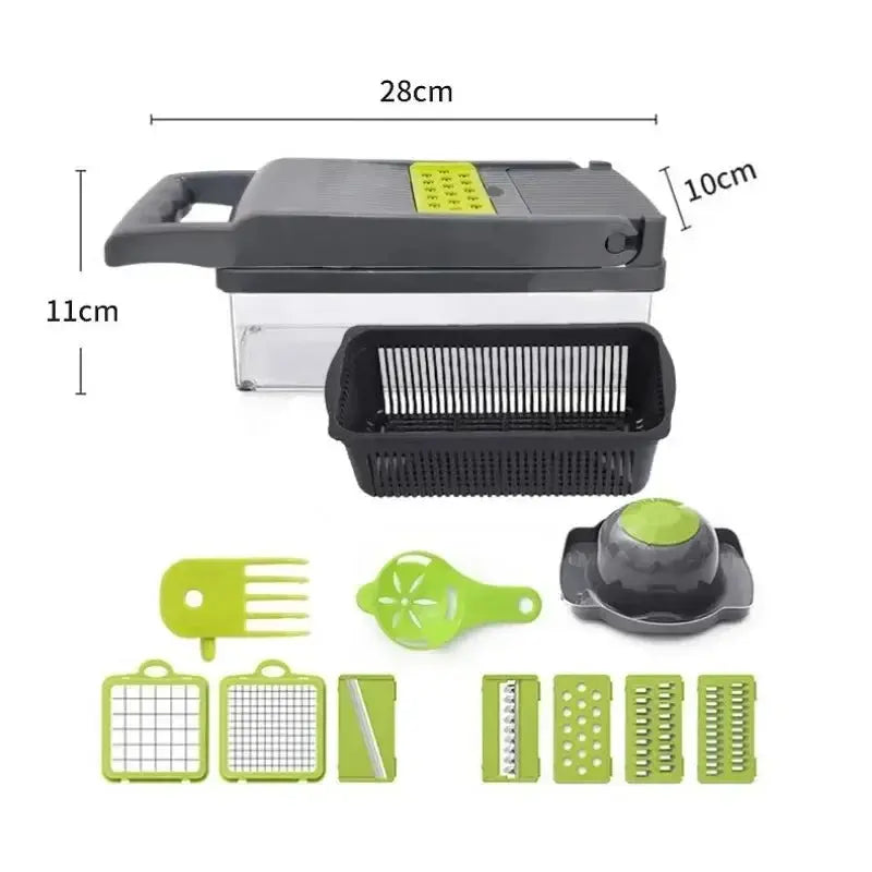 14-in-1 Multifunctional Vegetable Chopper and Slicer for Efficient Food Preparation