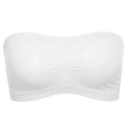 Summer Free Size Tube Invisible Bra Breathable Back Mesh Strapless Crop Top Women Ladies Sexy Bralette Bra Dress Shouderless Top NNOS