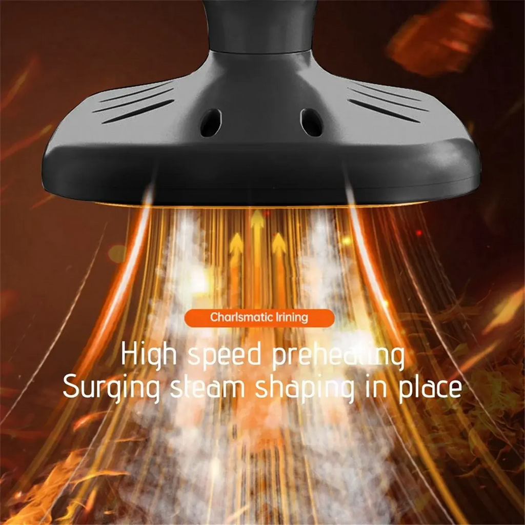 Portable Mini Steam Iron for Travel Black Fabric Clothes 180° Rotatable Handheld Garment Steamer NNOS
