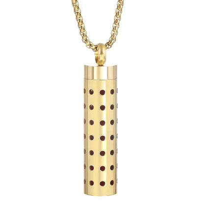 Luxurious Golden Stainless Steel Aromatherapy Necklace Diffuser - Elevate Your Scent Experience with Essential Oils and Perfumes
