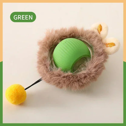 Smart Rolling Cat Toy: Electric, Interactive Ball Keeps Kitty Entertained! USB Rechargeable - Automatic Playtime & Teasing.