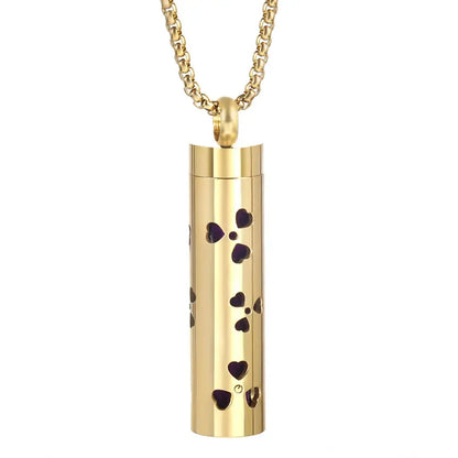 Luxurious Golden Stainless Steel Aromatherapy Necklace Diffuser - Elevate Your Scent Experience with Essential Oils and Perfumes