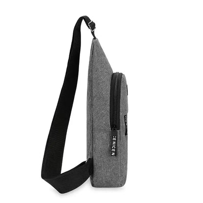 Men's Fashionable Chest Bag Large Capacity One Shoulder Crossbody Outdoor Sports Leisure Small Shoulder Bag