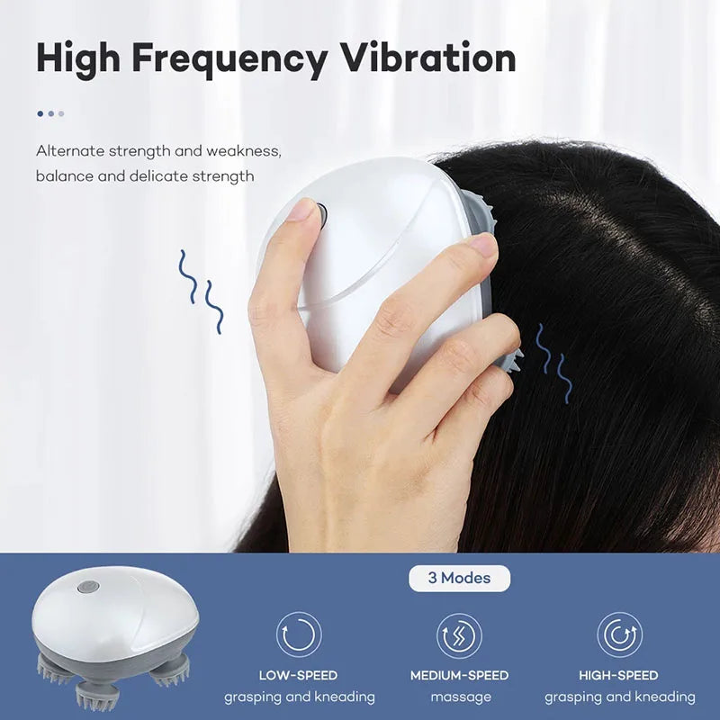 Electric Cat Massager for Deep Tissue Body Shoulder Leg Arm Neck Head Scalp Vibrating Kneading Device