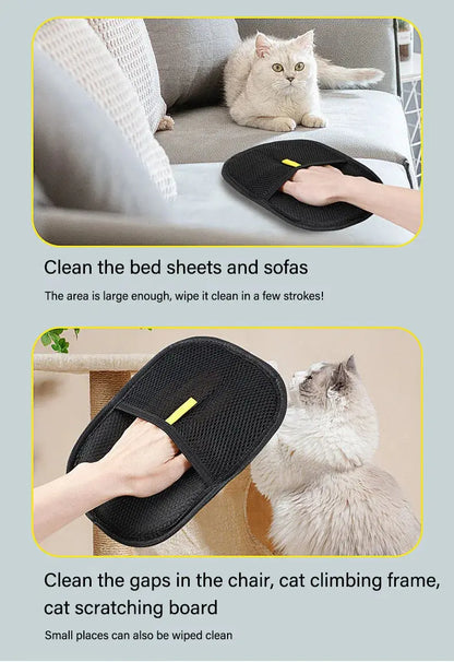 Pet Grooming Gloves Static Dedusting Brush Pet Hair Remover Brush Removing Dog Cat Hair From Sofa Carpet Clothes Tool Supplies NNOS