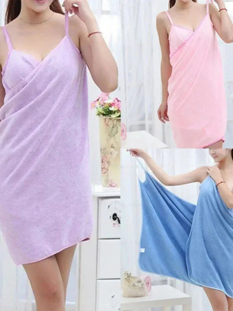 Cozy Wearable Bath Towel Dress NNOS
