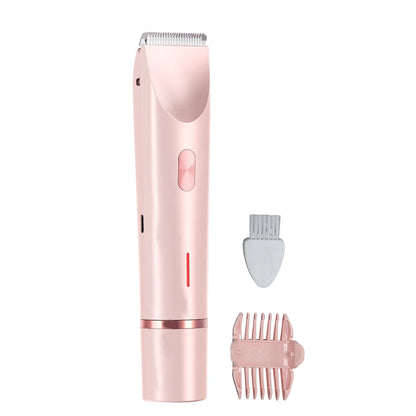 Portable Electric Razor for Women 2-in-1 Bikini Trimmer Facial Mustache Shaver Painless Epilator for Body Underarms Legs