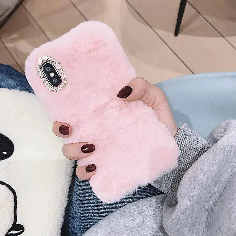 🧸 Plush & Hilarious Winter-Ready Phone Case For Iphone NNOS