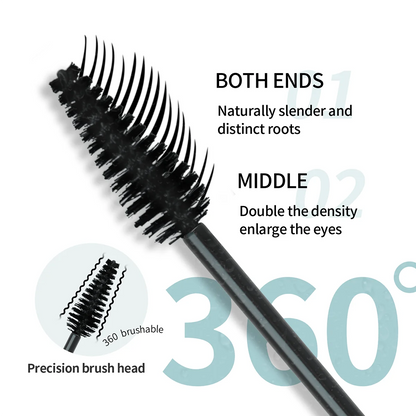 4D Volumizing Waterproof Mascara - Thickening and Curling, Long-Lasting Black Formula