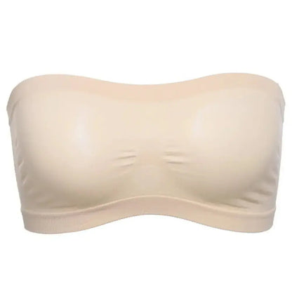 Summer Free Size Tube Invisible Bra Breathable Back Mesh Strapless Crop Top Women Ladies Sexy Bralette Bra Dress Shouderless Top NNOS