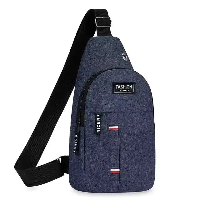 Men's Fashionable Chest Bag Large Capacity One Shoulder Crossbody Outdoor Sports Leisure Small Shoulder Bag NNOS