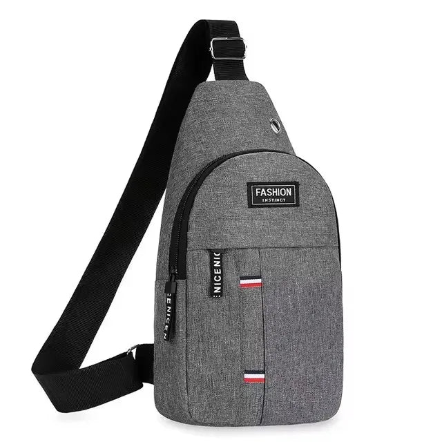 Men's Fashionable Chest Bag Large Capacity One Shoulder Crossbody Outdoor Sports Leisure Small Shoulder Bag