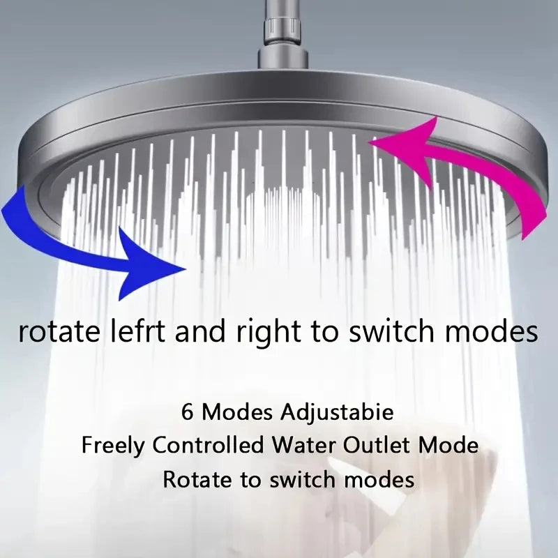 "Six-Mode Shower Head: Because Your Hair Deserves a Power Boost Too!"