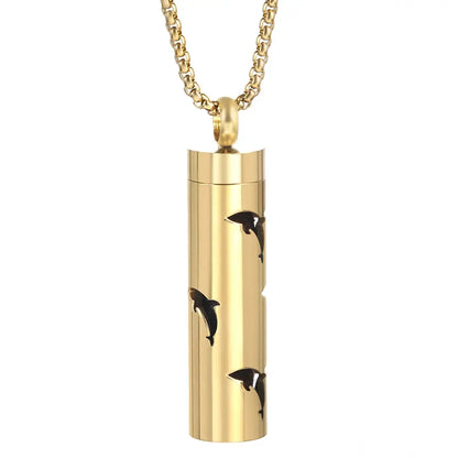 Luxurious Golden Stainless Steel Aromatherapy Necklace Diffuser - Elevate Your Scent Experience with Essential Oils and Perfumes