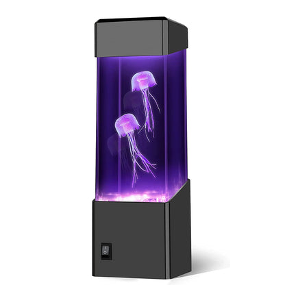 LED Jellyfish Tank Night Light Color Changing Table Lamp Aquarium Electric Mood Lava Lamp Ideal Children's Gift Home Room Decor