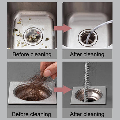 Flexible Pipe Dredging Brush for Efficient Bathroom and Kitchen Sewer Cleaning - Available in 1 or 2 Pieces