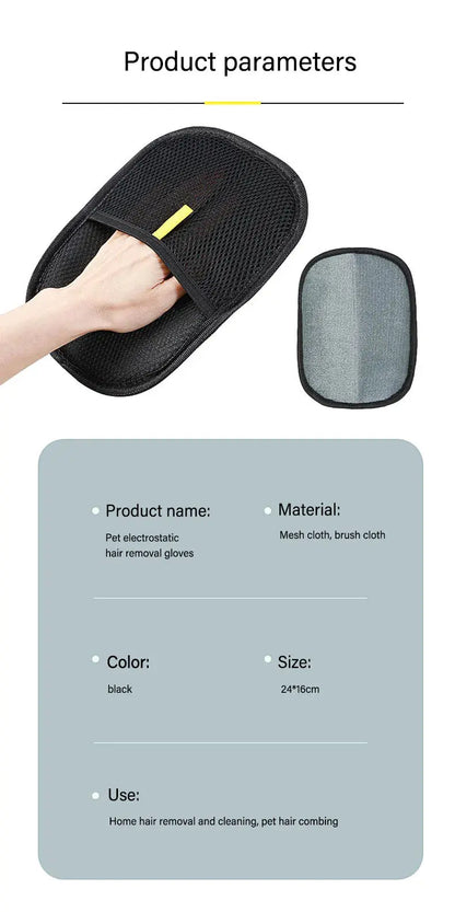 Pet Grooming Gloves Static Dedusting Brush Pet Hair Remover Brush Removing Dog Cat Hair From Sofa Carpet Clothes Tool Supplies NNOS