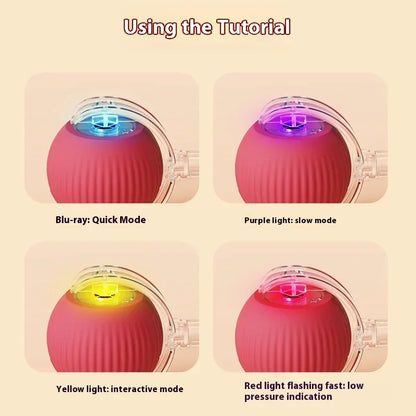 Smart Rolling Cat Toy: Electric, Interactive Ball Keeps Kitty Entertained! USB Rechargeable - Automatic Playtime & Teasing.