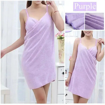 Cozy Wearable Bath Towel Dress NNOS