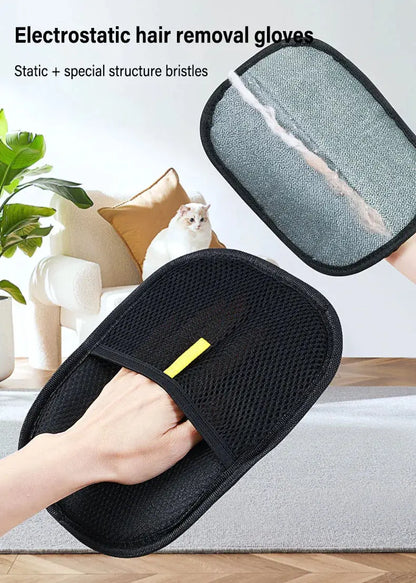 Pet Grooming Gloves Static Dedusting Brush Pet Hair Remover Brush Removing Dog Cat Hair From Sofa Carpet Clothes Tool Supplies NNOS
