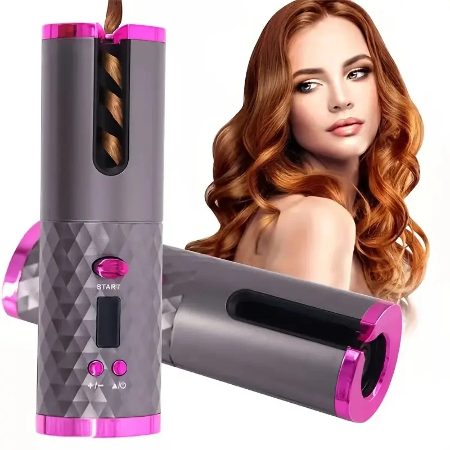 Ultimate Rechargeable Automatic Hair Curler - LCD Display & Ceramic Technology for Salon-Quality Curls Anywhere!