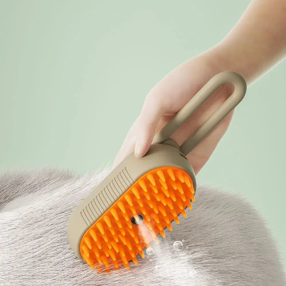 Rechargeable 3-in-1 Cat Grooming Brush Steamy Electric Self-Cleaning Spray Massage Pet Comb for Removing Loose Hair NNOS