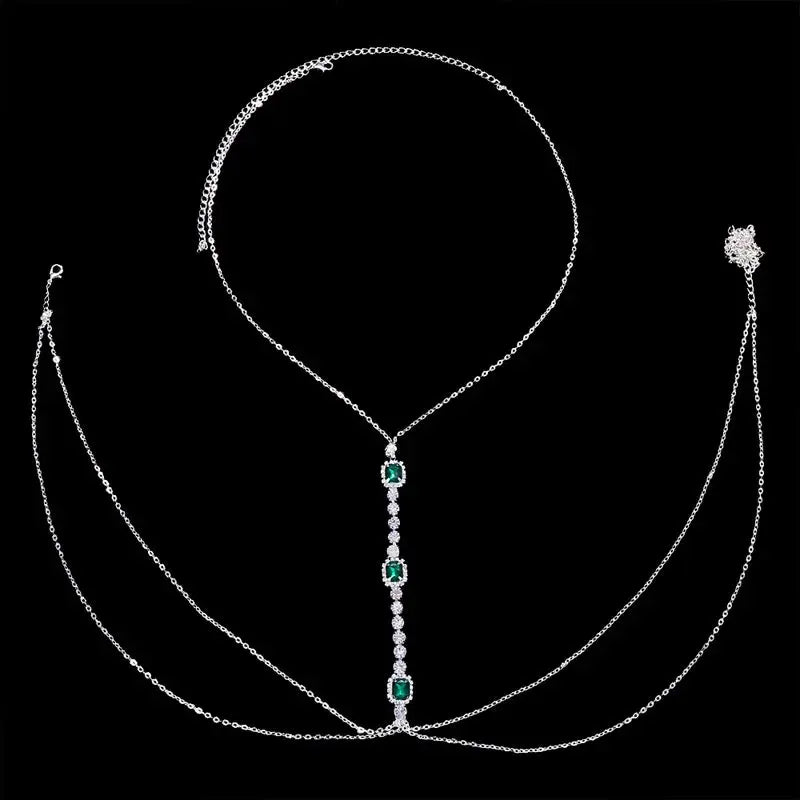 Stonefans Simple Handmade Rhinestone Cross Bra Chain Harness for Women Festival Accessories Sexy Bra Chest Chain Body Jewelry NNOS