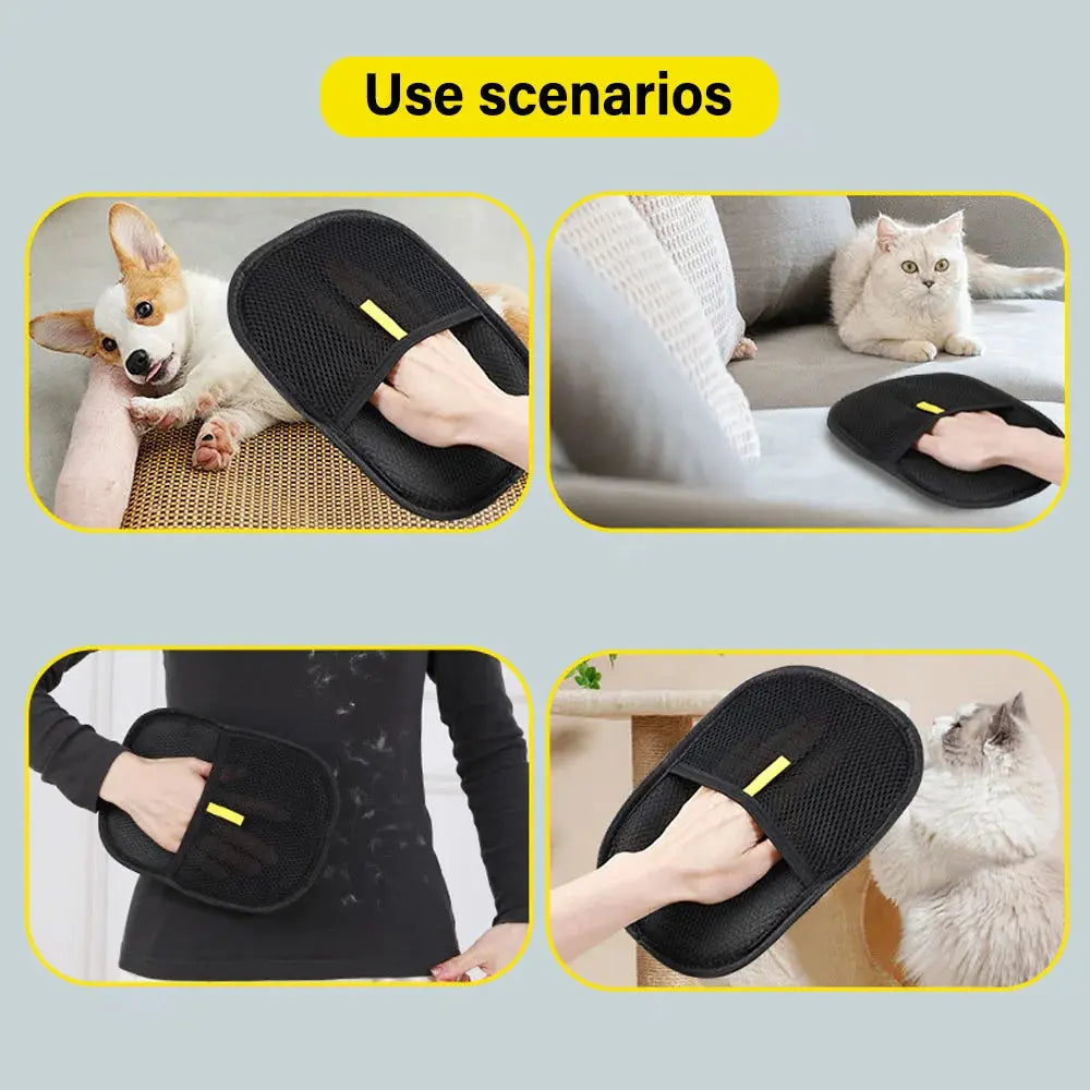Pet Grooming Gloves Static Dedusting Brush Pet Hair Remover Brush Removing Dog Cat Hair From Sofa Carpet Clothes Tool Supplies NNOS