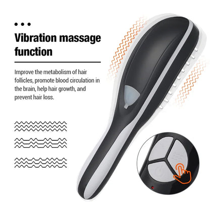 Electric Spray Massage Comb for Hair Growth Vibration Head Brush LED Anti-Hair Loss Scalp Liquid Medicine Atomizing Comb for Short, Eye-Catching Advertising