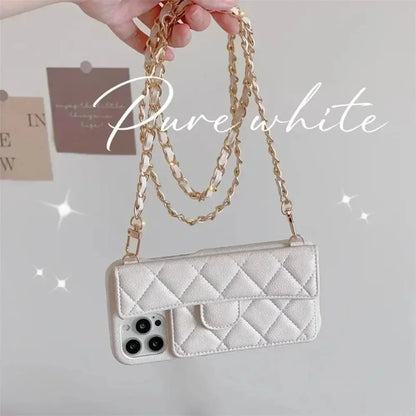 Luxury Geometric Leather Crossbody Phone Case NNOS