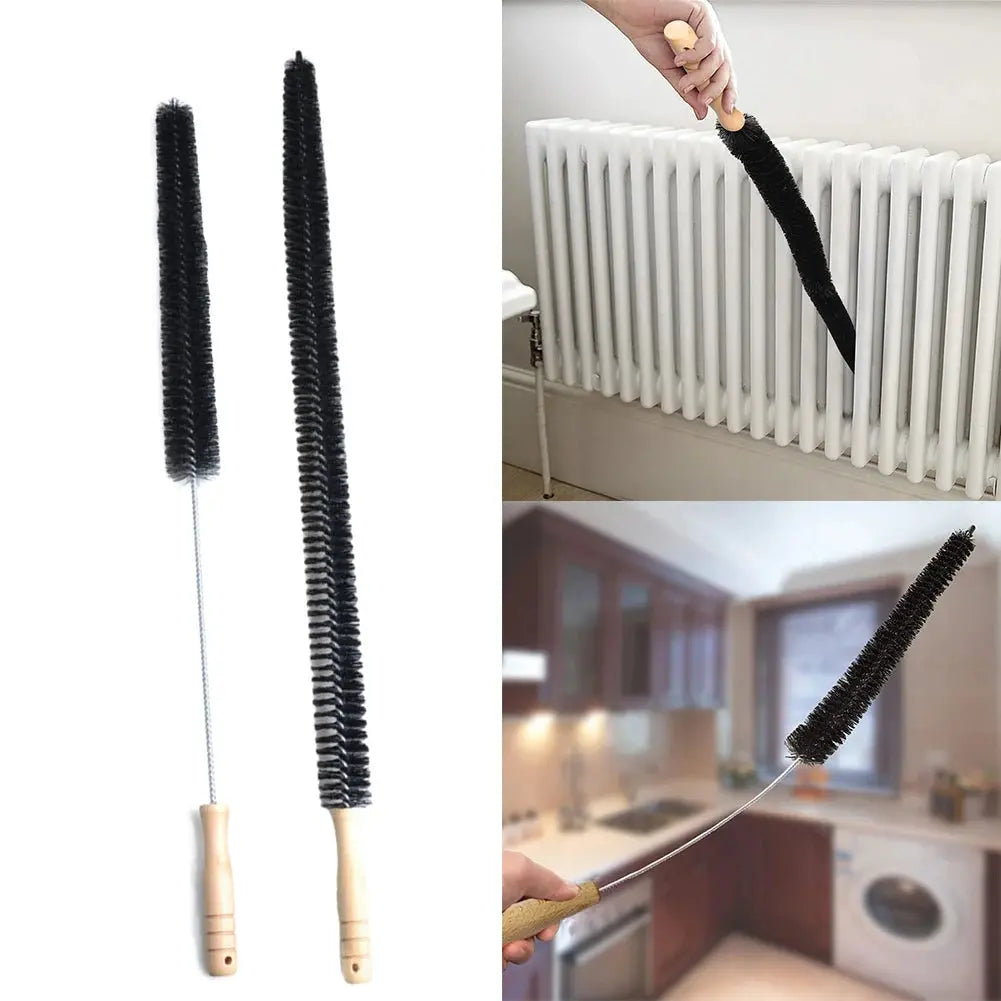 70Cm/75Cm Multi-Purpose Radiator and Dryer Duct Cleaning Brush - Flexible Long Thin Duster for Washing Machine Maintenance