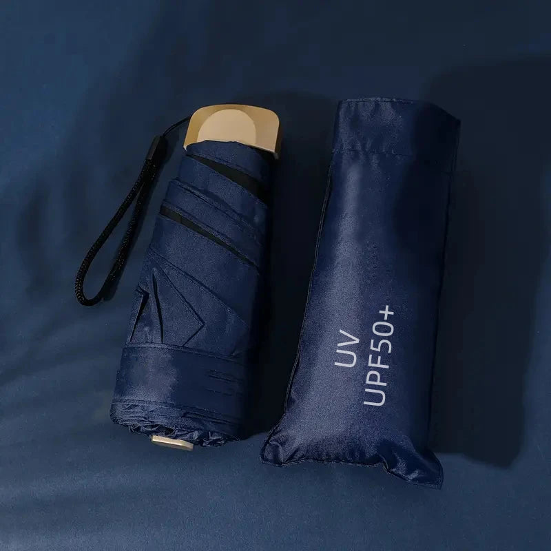 Compact Travel Umbrella with UV Protection and Folding Design