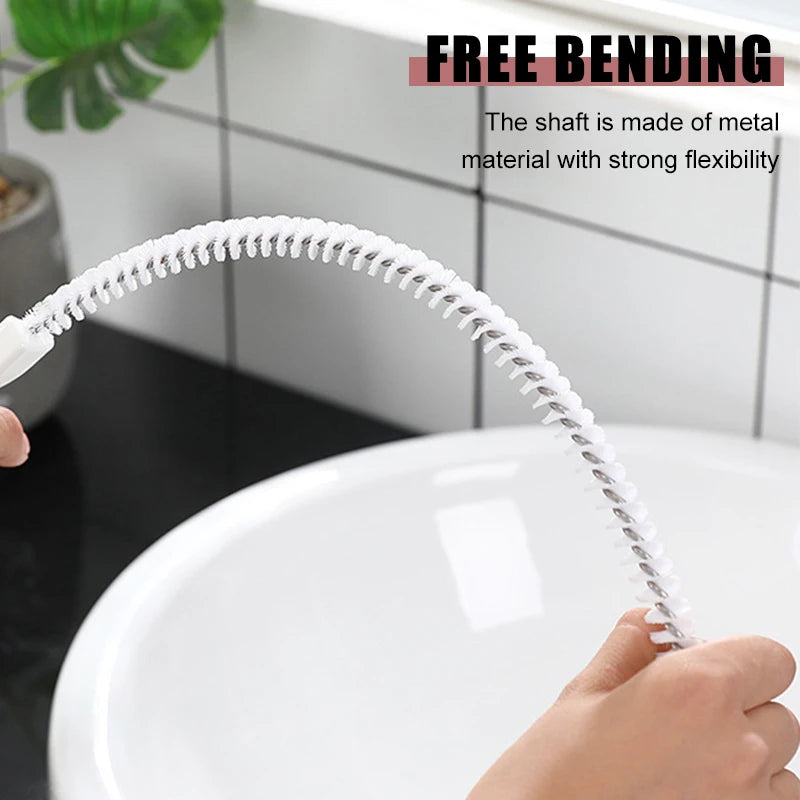 Flexible Pipe Dredging Brush for Efficient Bathroom and Kitchen Sewer Cleaning - Available in 1 or 2 Pieces