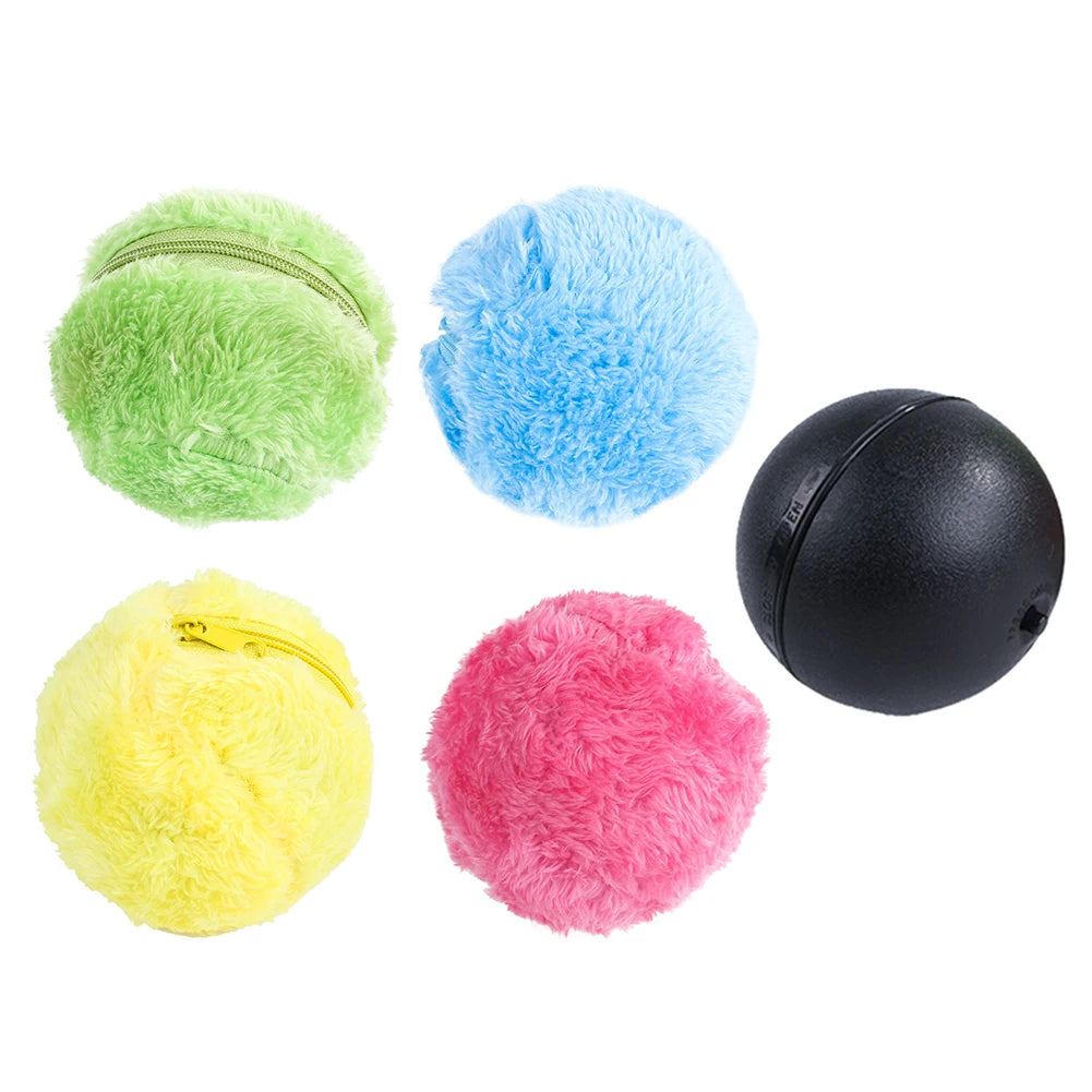 Interactive Magic Rolling Ball Toy for Dogs and Cats Plush Electric Activation Ball for Pet Fun