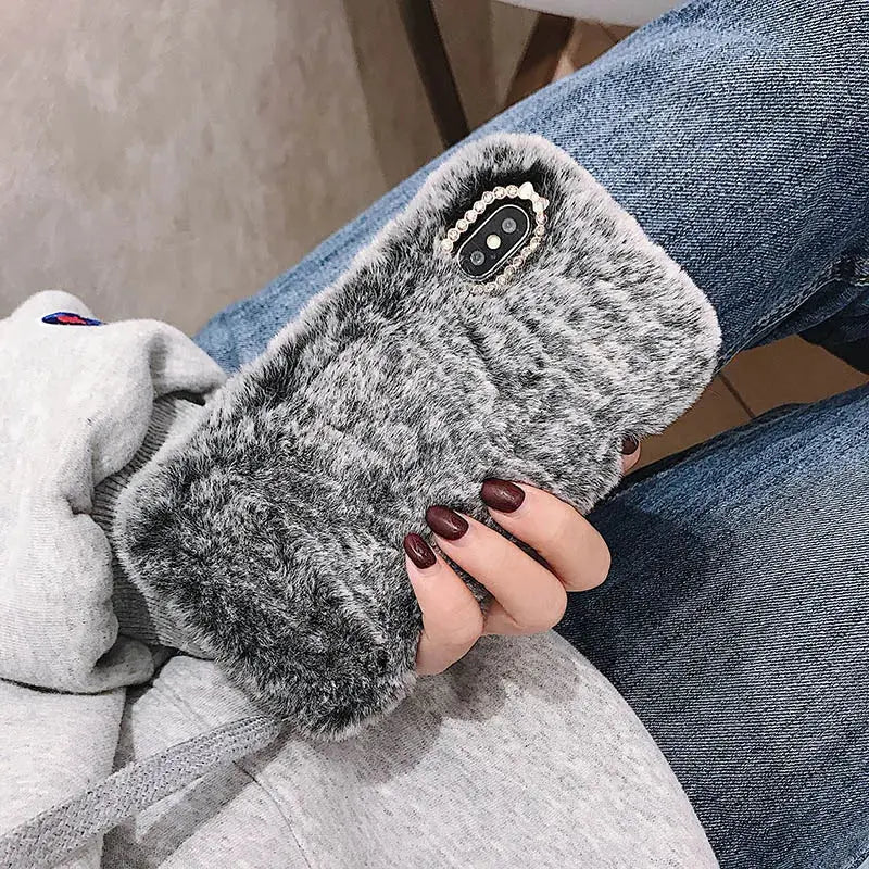 🧸 Plush & Hilarious Winter-Ready Phone Case For Iphone NNOS