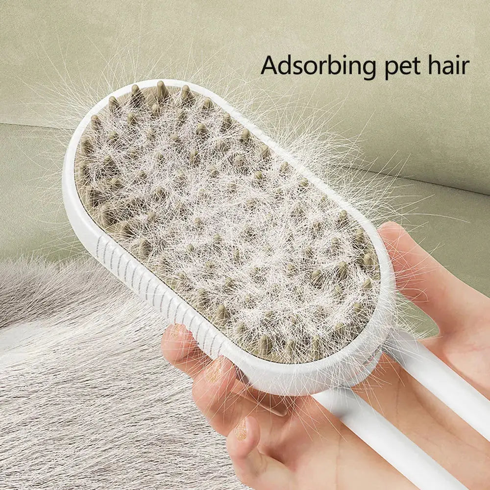 Rechargeable 3-in-1 Cat Grooming Brush Steamy Electric Self-Cleaning Spray Massage Pet Comb for Removing Loose Hair NNOS