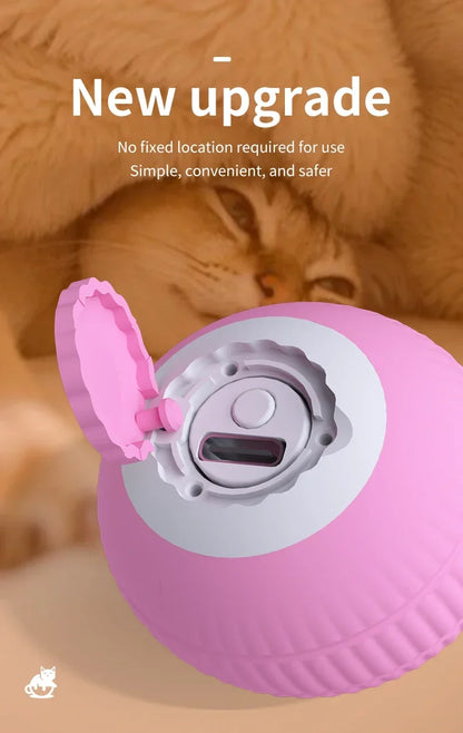 Smart Rolling Cat Toy: Electric, Interactive Ball Keeps Kitty Entertained! USB Rechargeable - Automatic Playtime & Teasing.