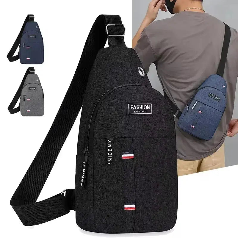 Men's Fashionable Chest Bag Large Capacity One Shoulder Crossbody Outdoor Sports Leisure Small Shoulder Bag product image