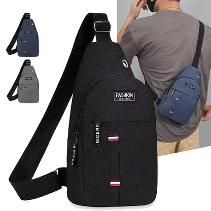 Men's Fashionable Chest Bag Large Capacity One Shoulder Crossbody Outdoor Sports Leisure Small Shoulder Bag